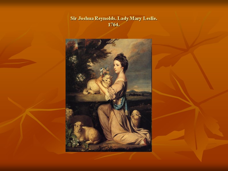 Sir Joshua Reynolds. Lady Mary Leslie.  1764.